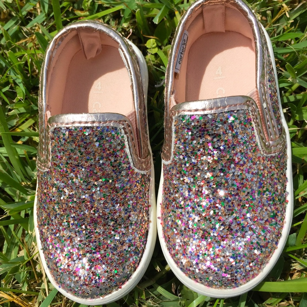 CARTERS GLITTER SLIP ON SHOES